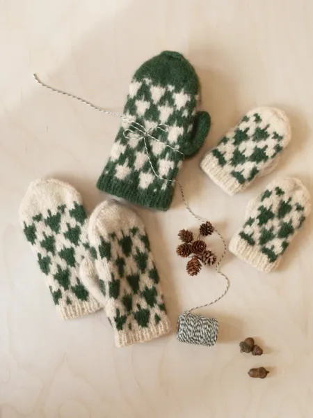 Hovedbilde Enkeltoppskrift / 24 Jul  Christmas Tree Mittens